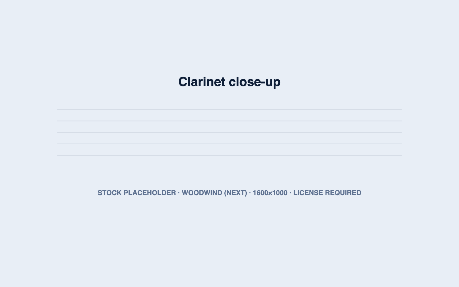 Clarinet close-up